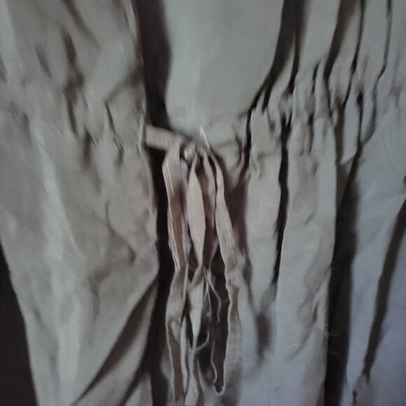 Land's End Swim Cover Up Women's XL Black Swim Lightweight Sheer Cinched NWOT - Picture 2 of 5